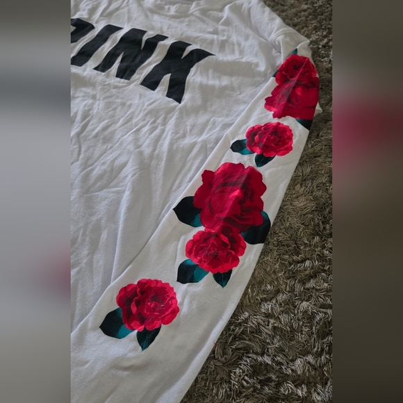 PINK Floral Tropical Long Sleeve Tee - Picture 5 of 7